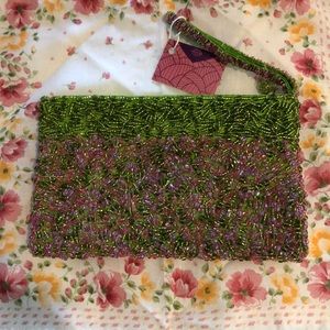 Hand-beaded Wristlet